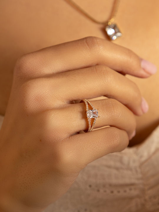 Chrysothemiss Women's Gold Plated Steel Ring