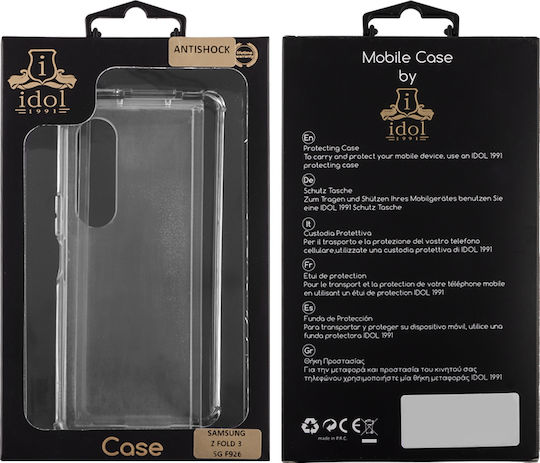 Idol 1991 Antishock Air Back Cover Silicone Durable Transparent (Galaxy Z Fold 3)