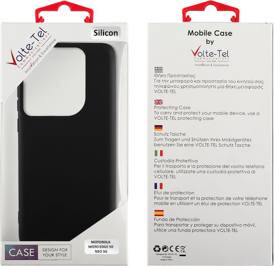 Volte-Tel Back Cover Σιλικόνης Μαύρο (Motorola Edge 50 Neo / Edge 60 Neo)