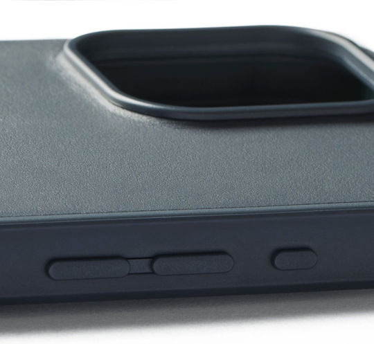 Mujjo Back Cover Δερμάτινο 1mm Μπλε (iPhone 16 Pro Max)