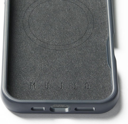 Mujjo Back Cover Δερμάτινο 1mm Μπλε (iPhone 16 Pro Max)