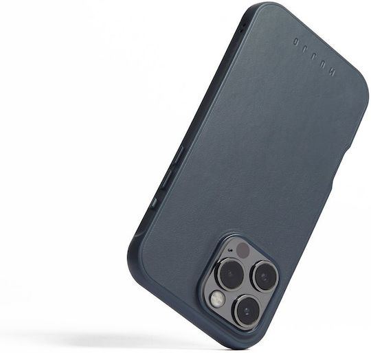 Mujjo Back Cover Δερμάτινο 1mm Μπλε (iPhone 16 Pro Max)