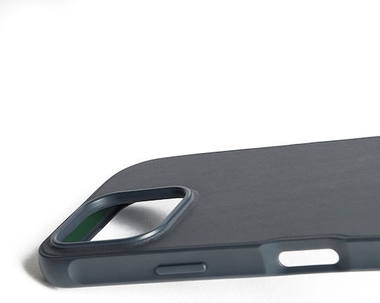 Mujjo Back Cover Δερμάτινο 1mm Μπλε (iPhone 16 Pro Max)