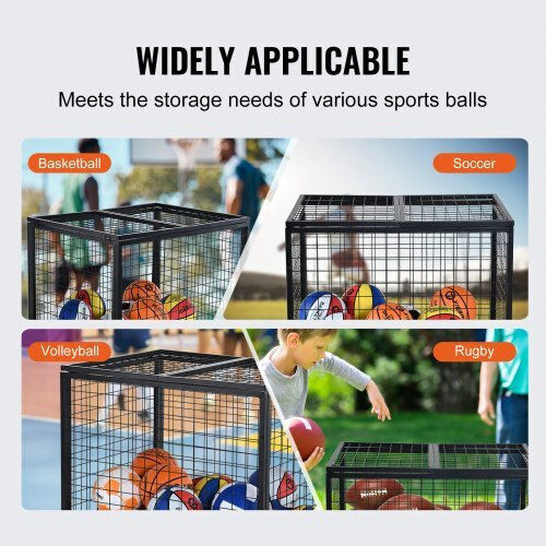 Lockable Ball Storage Cart Vevor Indoor Outdoor Space Ql363026yctjw44ktv0