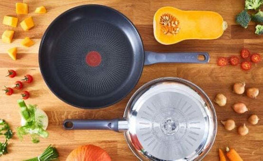 Tefal Daily Cook Сет Тигани От Алуминий Сив 2 Части