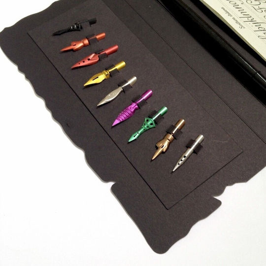 Francesco Rubinato Art Set 422/b Wooden Dip Pen 10 Nibs 8051773940996