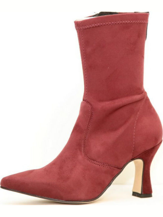 Stiefeletten Damen Burgundisch