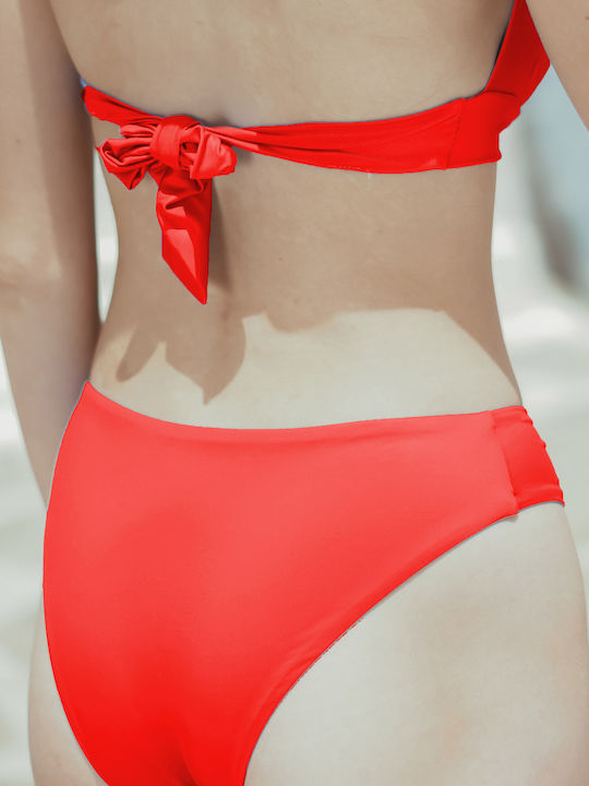 Bikini Slip Ψηλόμεσο Κόκκινο
