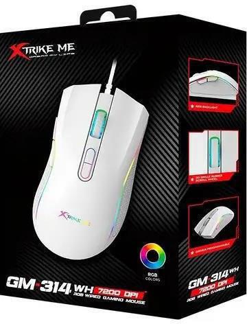 Xtrike Me GM-314 RGB Gaming Mouse 7200 DPI White