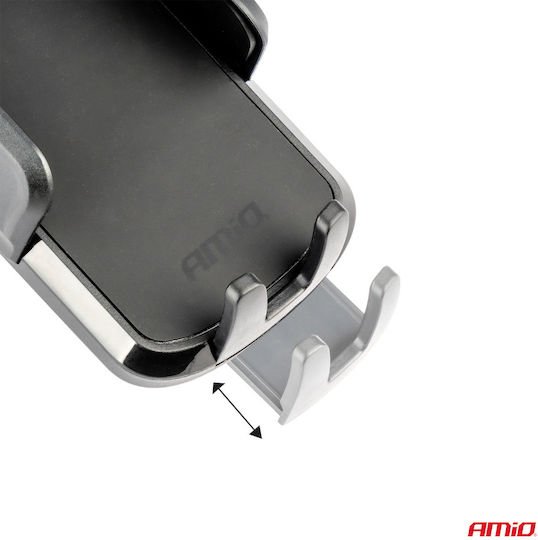 AMiO Suport Auto pentru Telefon cu cârlige reglabile Neagră