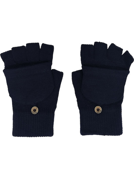 Gift-Me Unisex Knitted Fingerless Gloves Navy Blue