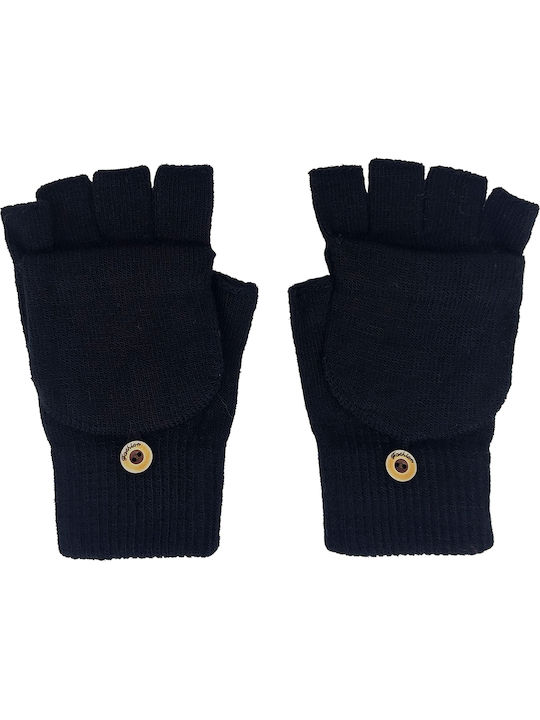 Gift-Me Unisex Knitted Fingerless Gloves Black