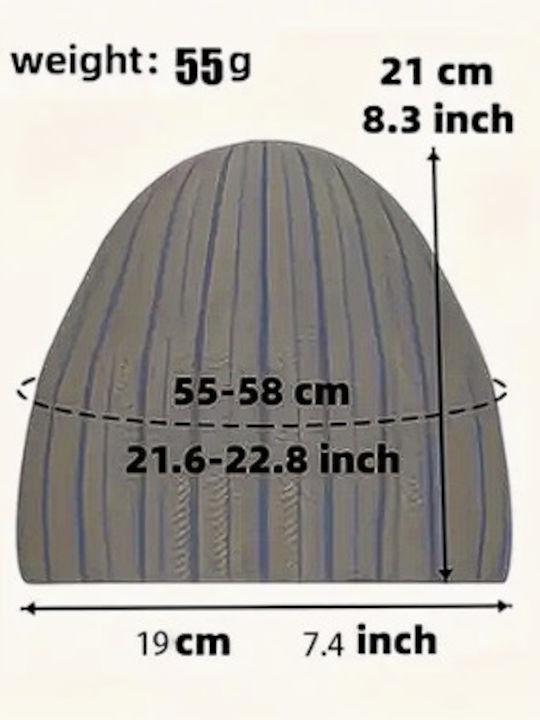 Beanie Feminin Căciulă Tricotat în culoarea Alb
