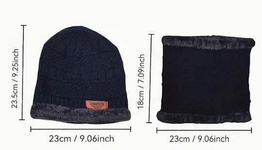 Beanie Unisex Căciulă Tricotat în culoarea Albastru marin