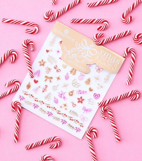 Essence Xmas Kisses Nail Stickers 01 Mistletoe Magic Stick Around 01 Mistletoe Magic Stick Around