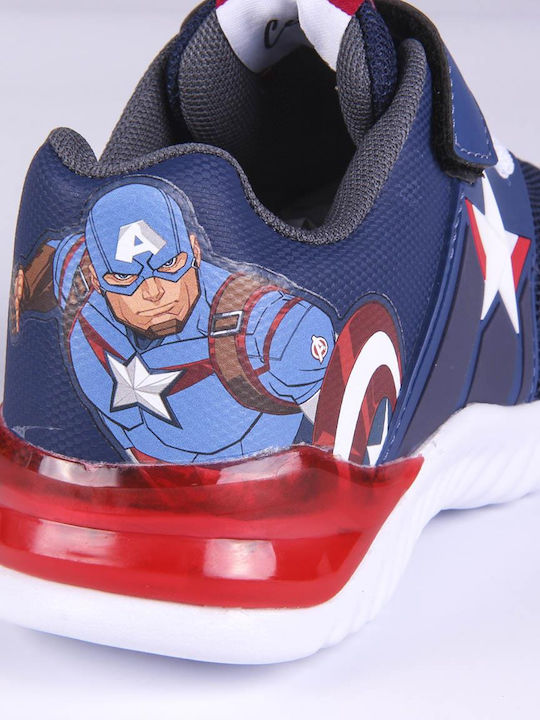 Marvel Kids Sneakers with Scratch & Lights Blue