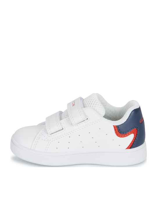 B Eclyper Παιδικά Sneakers Ανατομικά με Σκρατς Λευκά