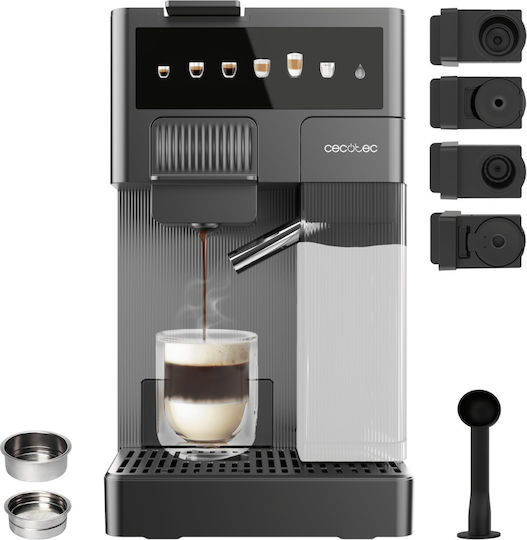 Cecotec FreeStyle Latte T Αυτόματη Μηχανή Espresso Πίεσης 20bar για Cappuccino Μαύρη