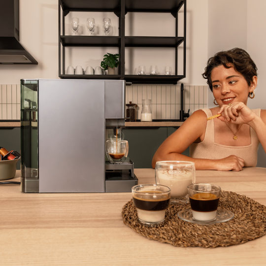 Cecotec FreeStyle Latte T Αυτόματη Μηχανή Espresso Πίεσης 20bar για Cappuccino Μαύρη