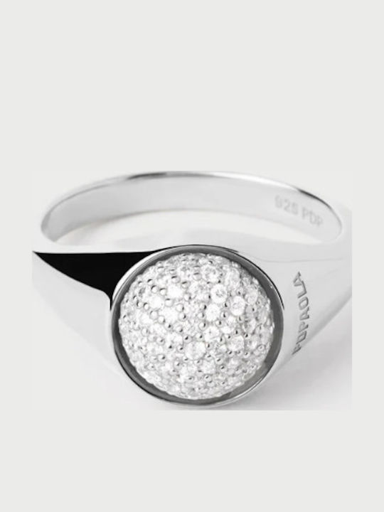 P D Paola Damen Ring mit Zirkonia aus Silber
