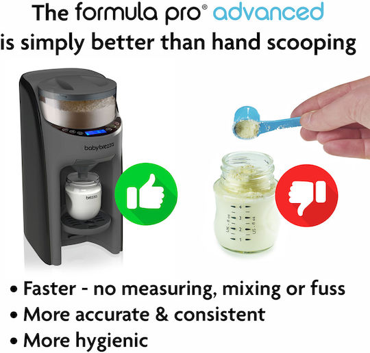 Baby Brezza Formula Pro Advanced Παρασκευαστής Γάλακτος Charcoal