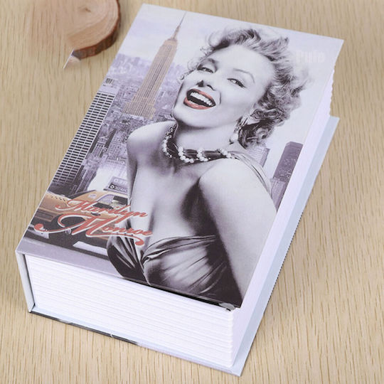 Secret Tip Safe Book Puff Key Lock Marilyn Monroe Model 24 x 15 cm