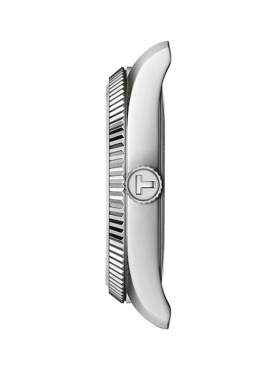 Tissot T-classic Ballade Γυναικείο Ρολόι Μπαταρίας με Ασημί Μεταλλικό Μπρασελέ