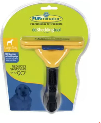 FURminator Hair Perie Mare pentru câini cu părul scurt pentru Îndepărtarea Părului Galben