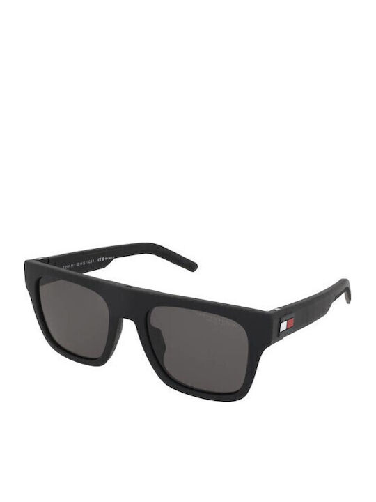 Tommy Hilfiger Unisex Γυαλιά Ηλίου με Μαύρο Κοκκάλινο Σκελετό και Γκρι Polarized Φακό TH1976/S 003/M9
