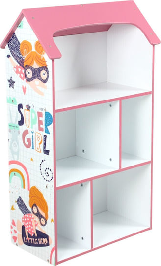 Bibliotecă pardoseală Lemn Roz 54x27x91.5cm