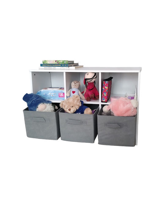 Система за съхранение на играчки Сив 79x36x51см 1бр
