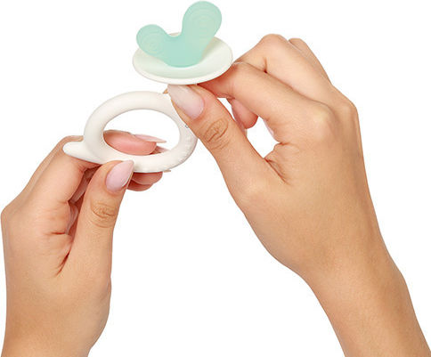 Babyono Babyono Σαλιγκάρι Beißring Zahnen Linderung mit Wasser aus Silikon für 0 m+