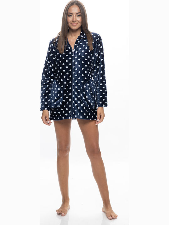 Koyote Winter Damen Vlies Robe Blau