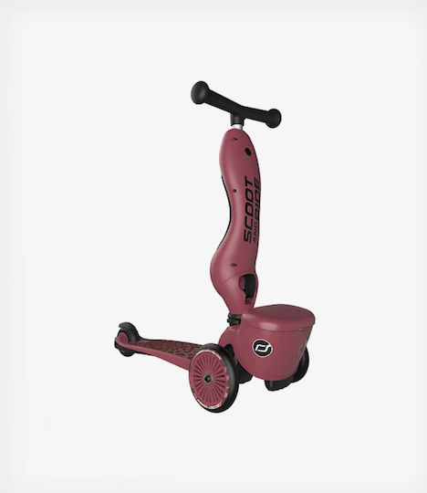 Scoot & Ride Kids Scooter Highwaykick 1 3-Wheel with Seat for 1-5 Years Burgundy