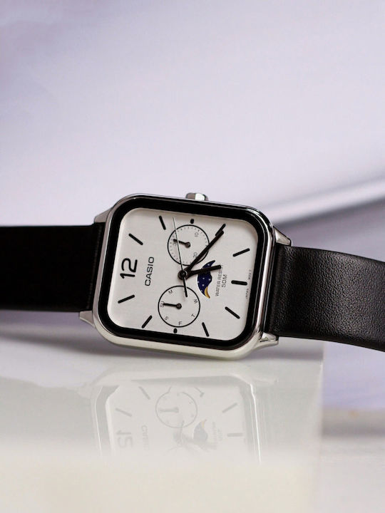 Casio Ρολόι Μπαταρίας με Δερμάτινο Λουράκι