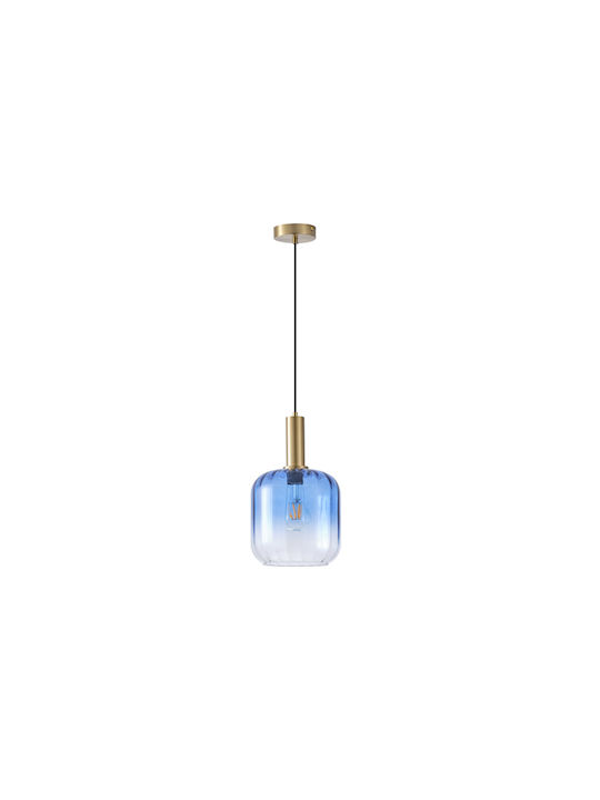 Eurolamp Deckenleuchte Blau mit Lampenbirnensockel E27 200x21x160cm