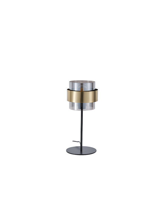 Eurolamp Table Lamp for Socket E27 with Black Shade and Base