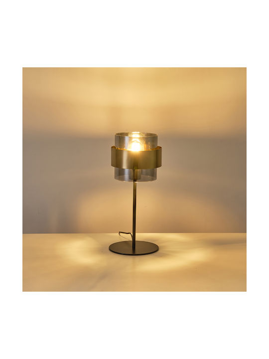 Eurolamp Table Lamp for Socket E27 with Black Shade and Base