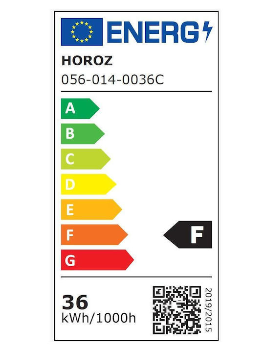 Horoz Electric Parallelogramm LED Panel 36W mit Kaltweiß Licht 6400K
