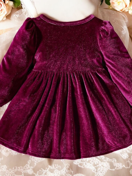 TakTakBaby Children's Dress Velvet Purple