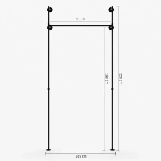Ράγα Clea Gold Stand Τοιχου Ρουχα Μέταλλο 105x220 Μέταλλο Ράγα Clea Gold Stand Τοιχου Ρουχα Μέταλλο 105x220 Μέταλλο