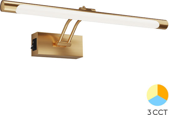 Braytron Leuchte Wand mit Integrierter LED und Einstellbares Weißes Licht Gold 40x40cm