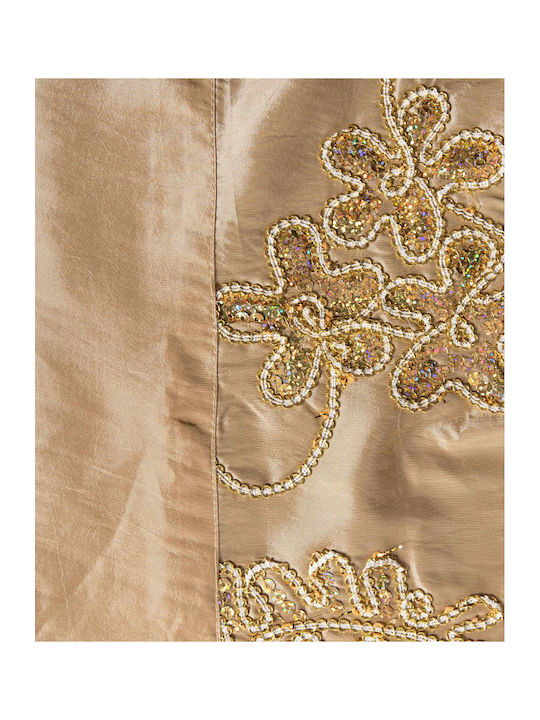 Silk Fashion Kariert 7710 Gold 135x135cm