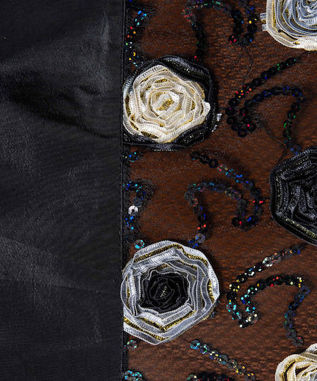 Silk Fashion Кариран Черен 85x85 см Silk Fashion Кариран Черен 85x85 см