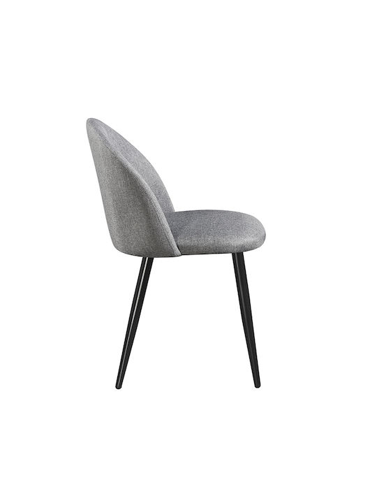 Rio Dining Room Fabric Chair BLACK/GREY 47x53.5x49cm 4pcs