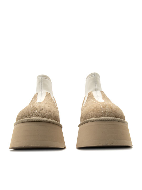 Classic Mini Dipper Suede Ghete Dama Bej