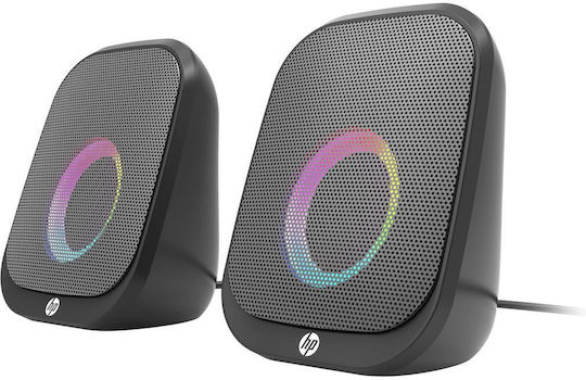 HP DHS-2113 2.0 Speakers with RGB 6W Black