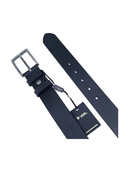 LEATHERETTE Wide Men's Belt Leather Black