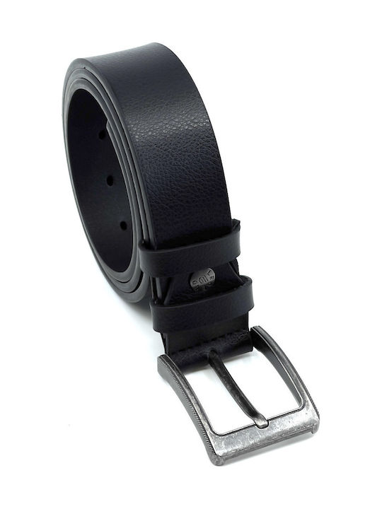 LEATHERETTE Wide Men's Belt Leather Black