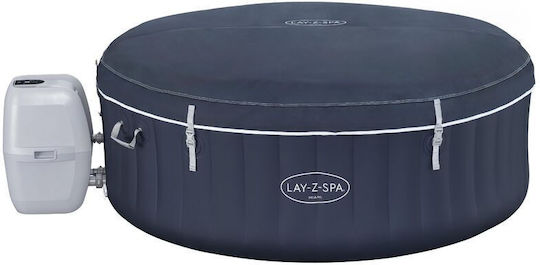 Lay-Z-Spa Miami EnergySense AirJet Runde Schwimmbecken 669l Aufblasbar mit Hydromassage 180x66cm Dunkelblau Rund